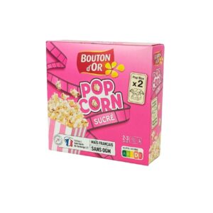 Bouton d'Or Sugar Coated Pop Corn 2 x 100g (Best Before 30/11/2025)